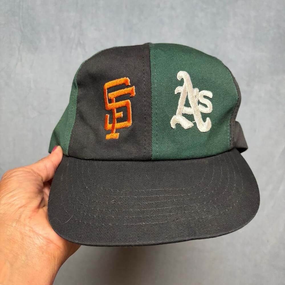 Vintage Annco MLB San Francisco Giants Oakland Athletics Hat Bay Area Love